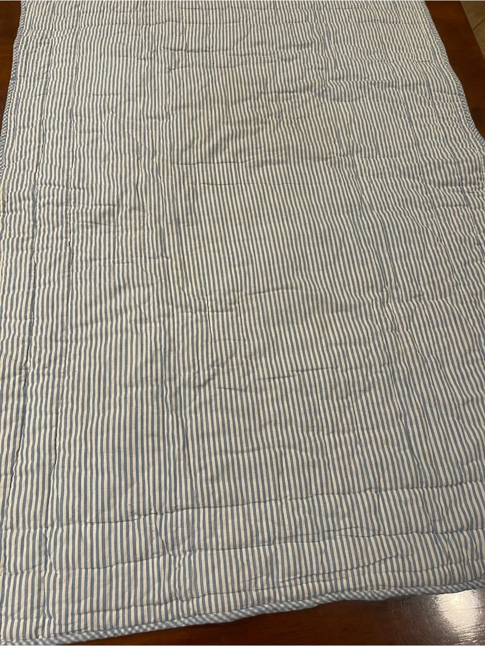 Unbranded Blue Bunny Patchwork Quilt - Soft Nursery Bedding